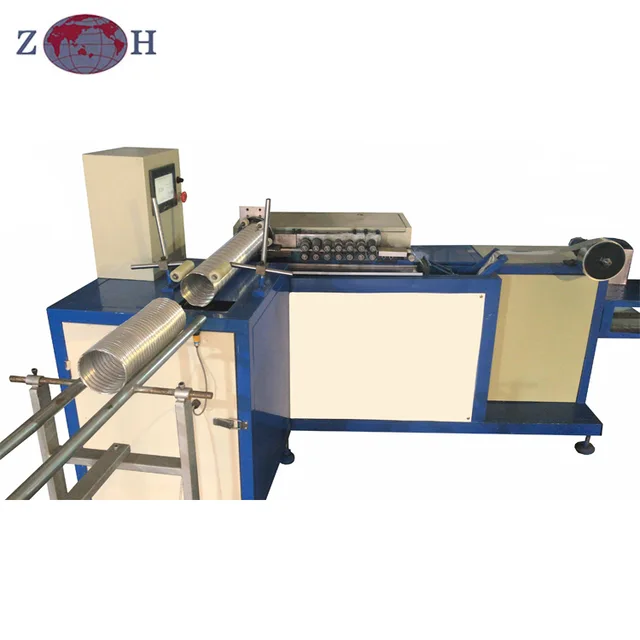 Semi-rigid aluminum flexible duct forming machine