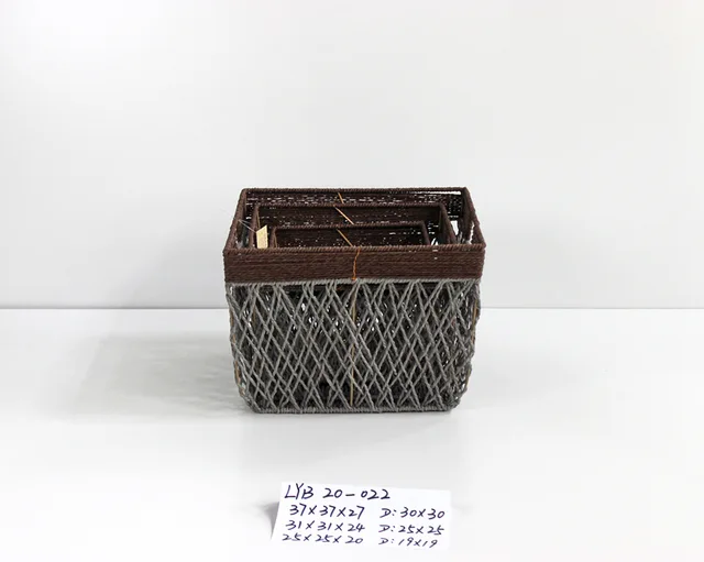 Paper rope woven box