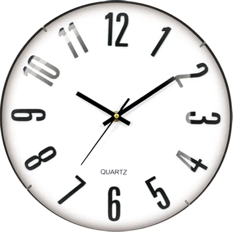 Wall clock; quartz clock; stick number; best sale; Arched glass; antique; promotion; gift; simple round clock; 12inch 30cm