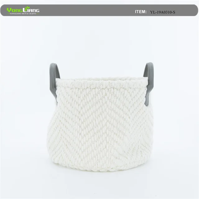 Chenille Fabric Storage Basket