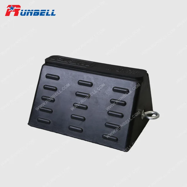 Rubber Truck Wheel Chock with Doubled Sides