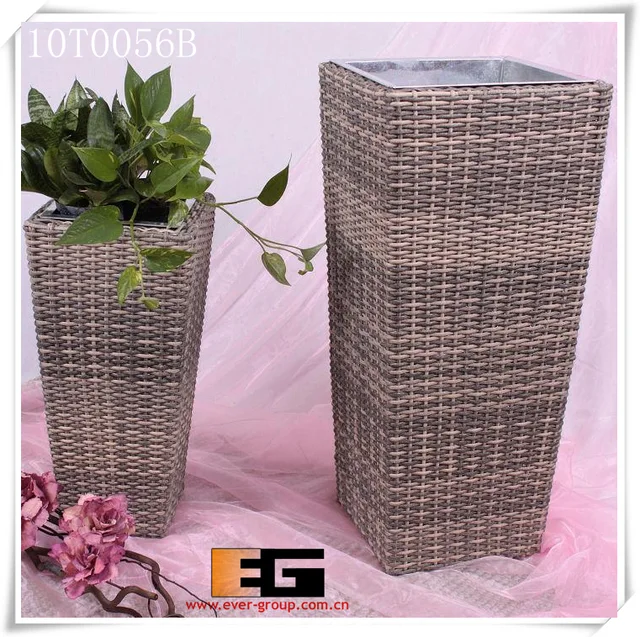 Pe Wikcer Planter Pp Rattan Basket Plastic Rattan Basket
