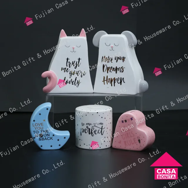 Cat,moon, Heart Money Bank