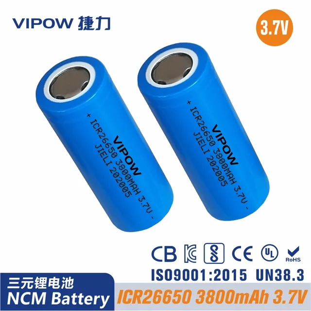 3.7V NCM 26650 3800mAh