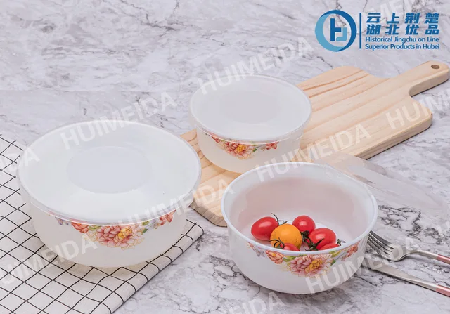 OPAL GLASS GLASSWARE DINNER SET - Crisper salad bowl set
