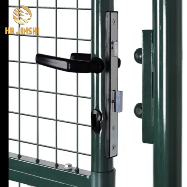 European market green powder painted welded wire mesh garden gate