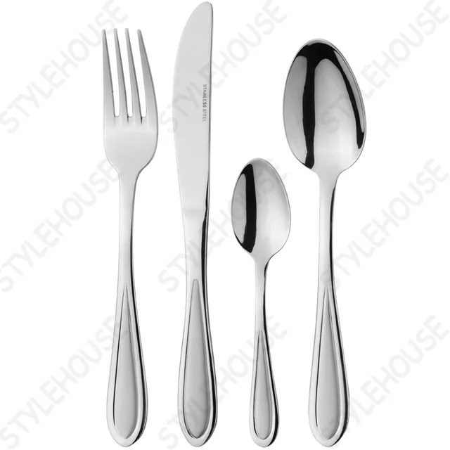 Stainless steel cutlery with sandblasted handle