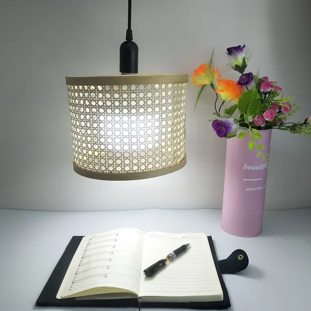 Factory Hand-made rattan lampshade craft lamp