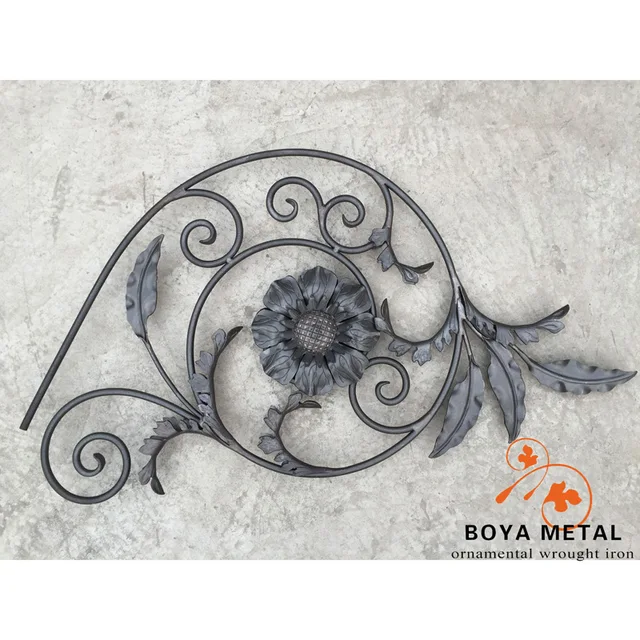 Forged Metal Garden Scroll Panels