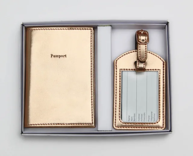 Rose gold travel set