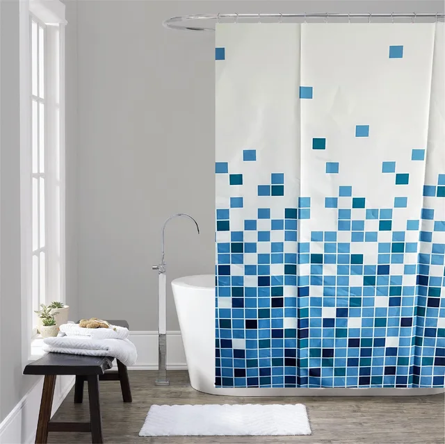 Polyester printed shower curtain from manufacturer