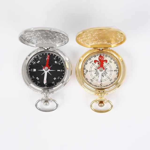 Zinc-alloy compass with cover