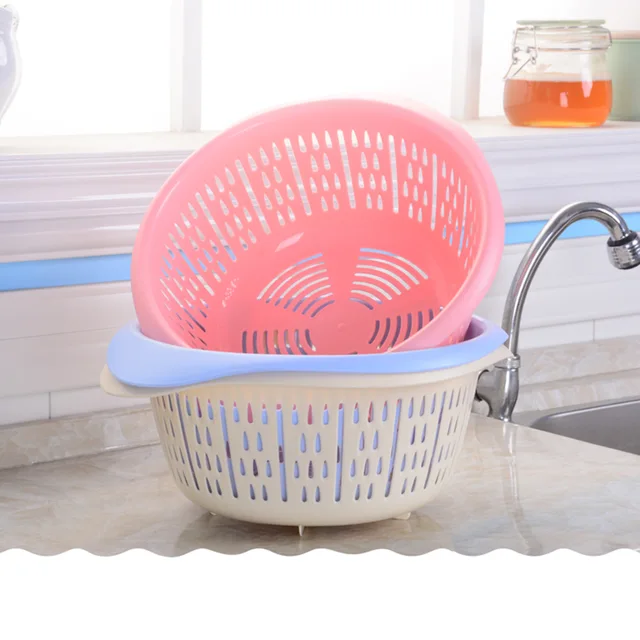 Eco-friendly plastic oval sieve kitchen/set the vegetable and fruit