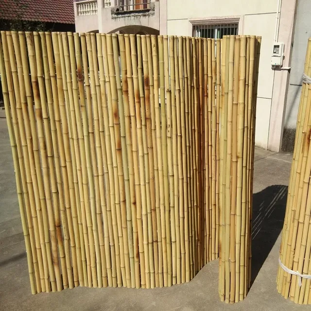 White bamboo fence