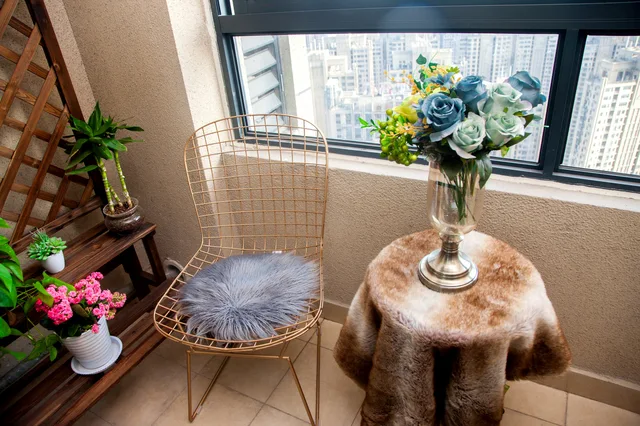 Fake fur chair mat