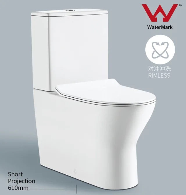 Rimless two piece toilet