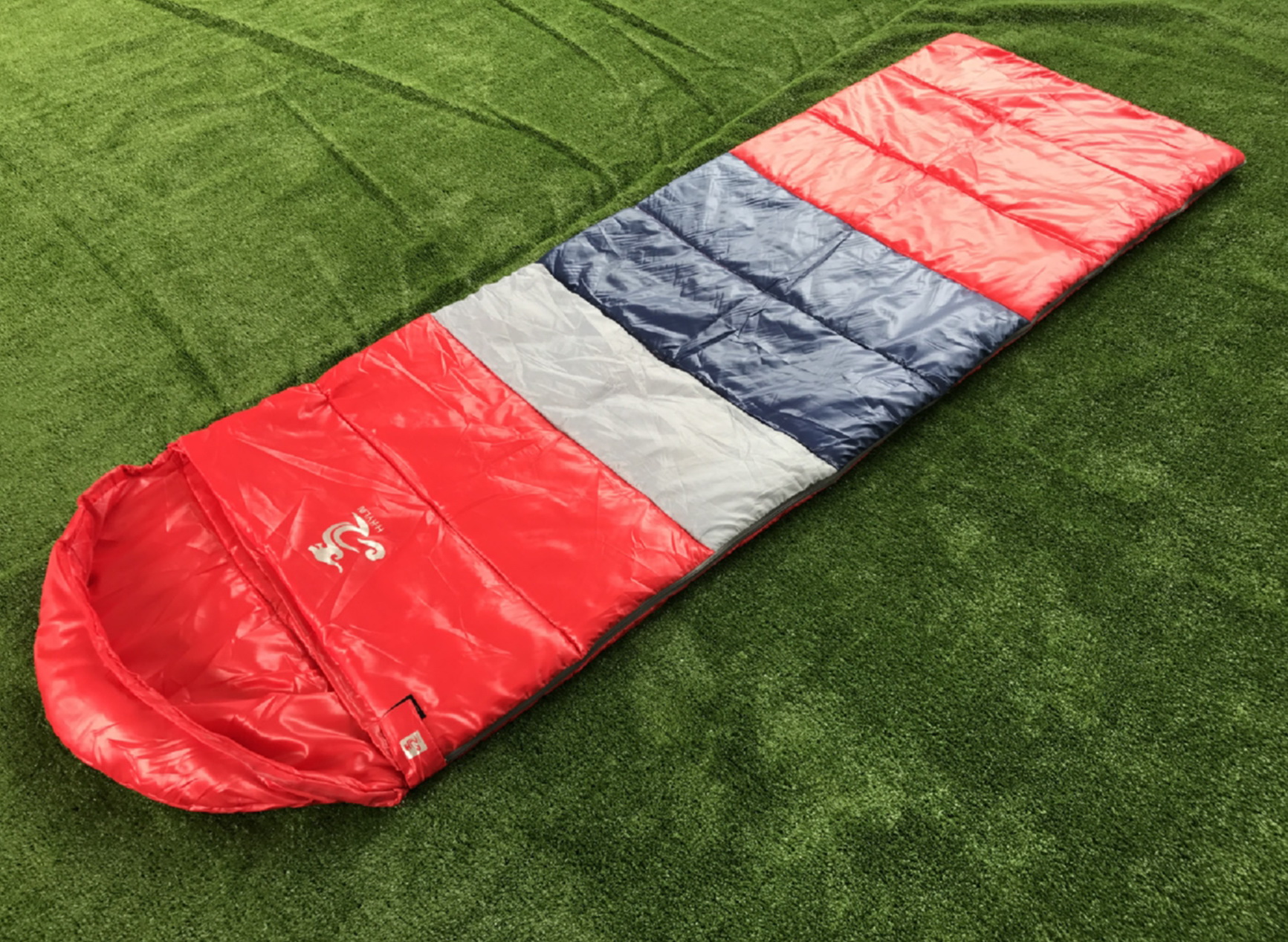 Adult hooded envelop sleeping bag