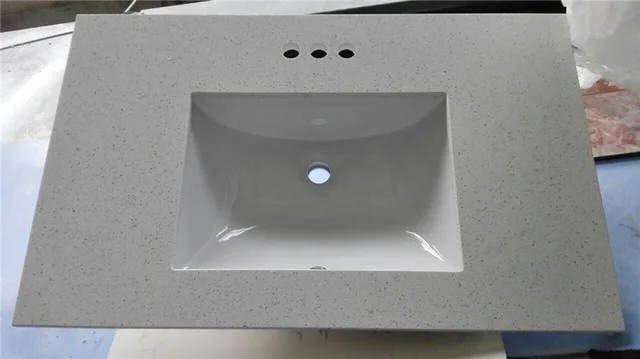 Grey quartz countertop