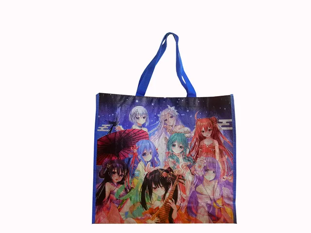 PP Nylon shopping tote bag with printing and lamination