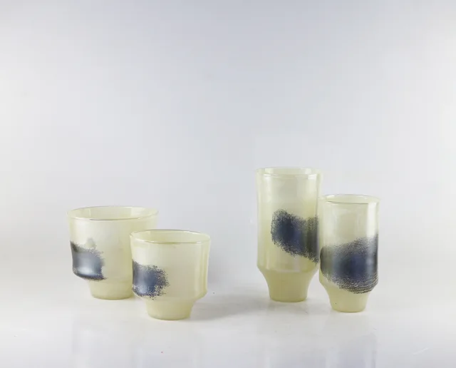 Handmade color glass vase