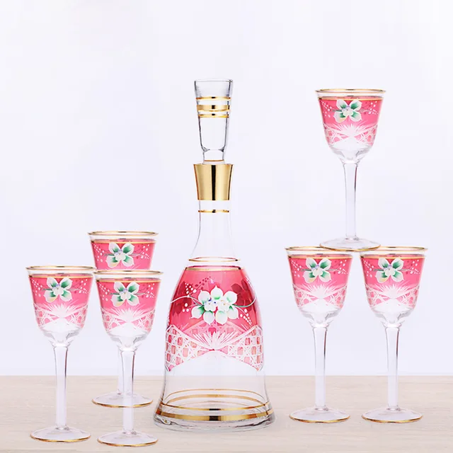 Water glass jug with six cups