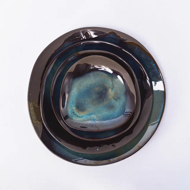 Blue Reactive Dinnerware Set