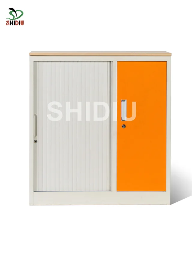 “A” Half-height File Cabinet-Roller Shutter Door Tambour Storage Roller Shutter Door Cabinet