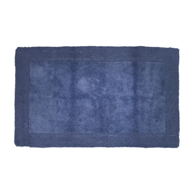 Cotton tufted double sided velvet floor mat + non-slip mat