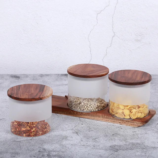 Glass seasoning pot, frosted glass seasoning pot