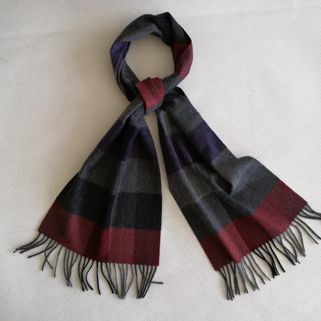Woolen Cashmere Plaid Scarf