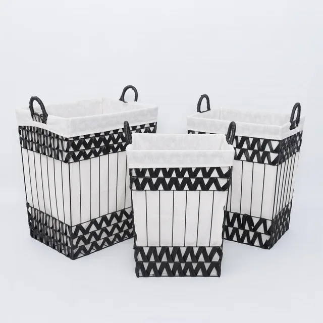 Black Rectangle Laundry Basket
