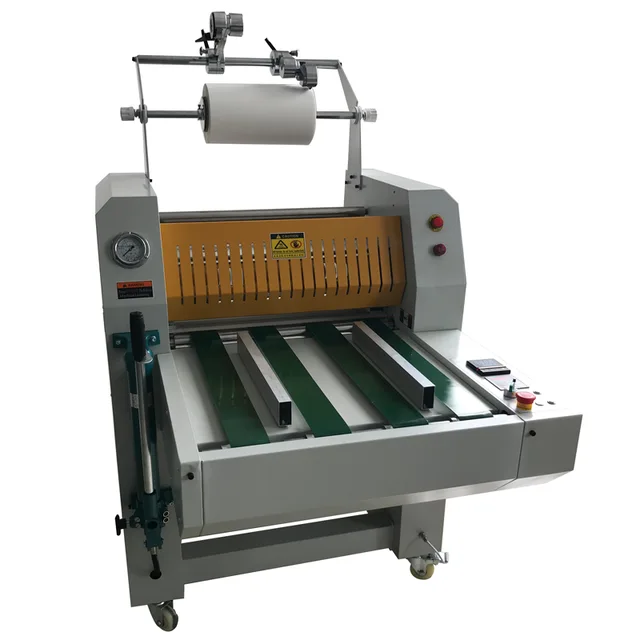 Heavy duty laminating machine with automatic cutter
