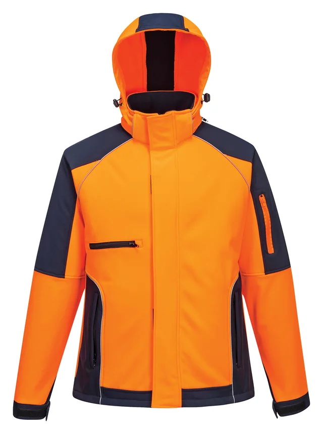 High visibility softshell jacket