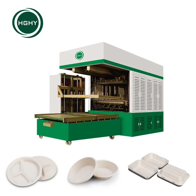 HGHY Pulp Molding Auto Thermoforming Tableware All-in-one Machine