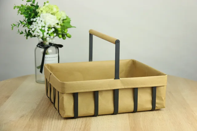 Metal Basket with Lining Metal Wire Storage Basket Metal Grid Storage Basket