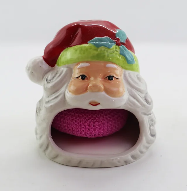 Santa scrubby holder