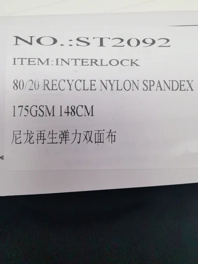 Recycle Nylon Spandex Interlock