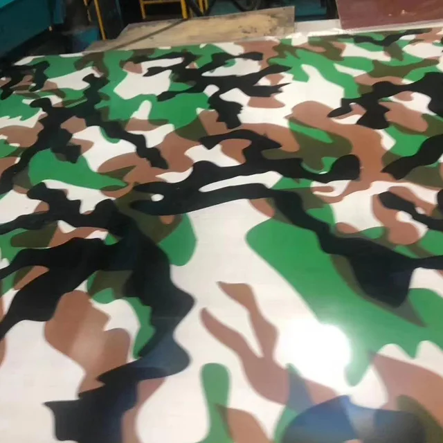 Camouflage pattern design color coated coil steel ppgi