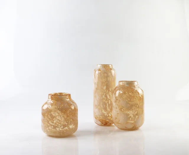 Handmade color glass vase