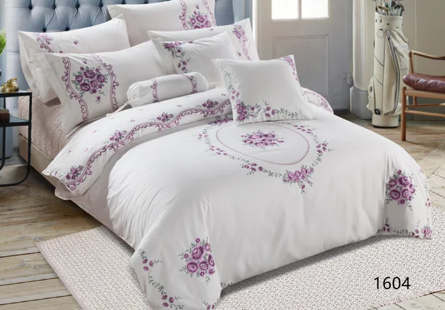 8pcs 100%cotton fabric embroidery turkey style middle eastern style comforter sets