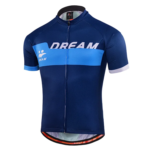 Low MOQ 10pcs Custom Number Name Sublimation Printing Dry Fit Short Sleeve Cycling Jersey