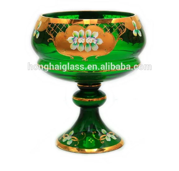 Glass fruit bowl