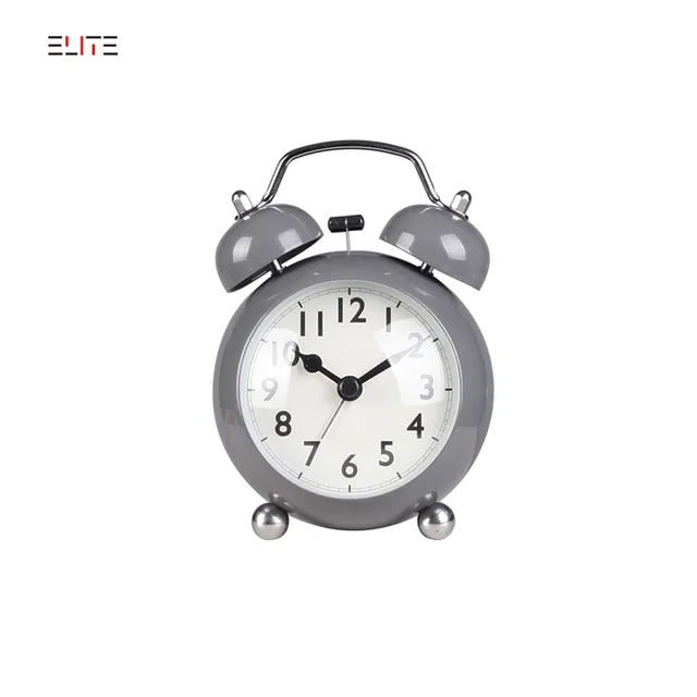 Metal twin-bell alarm clock in adorable shape