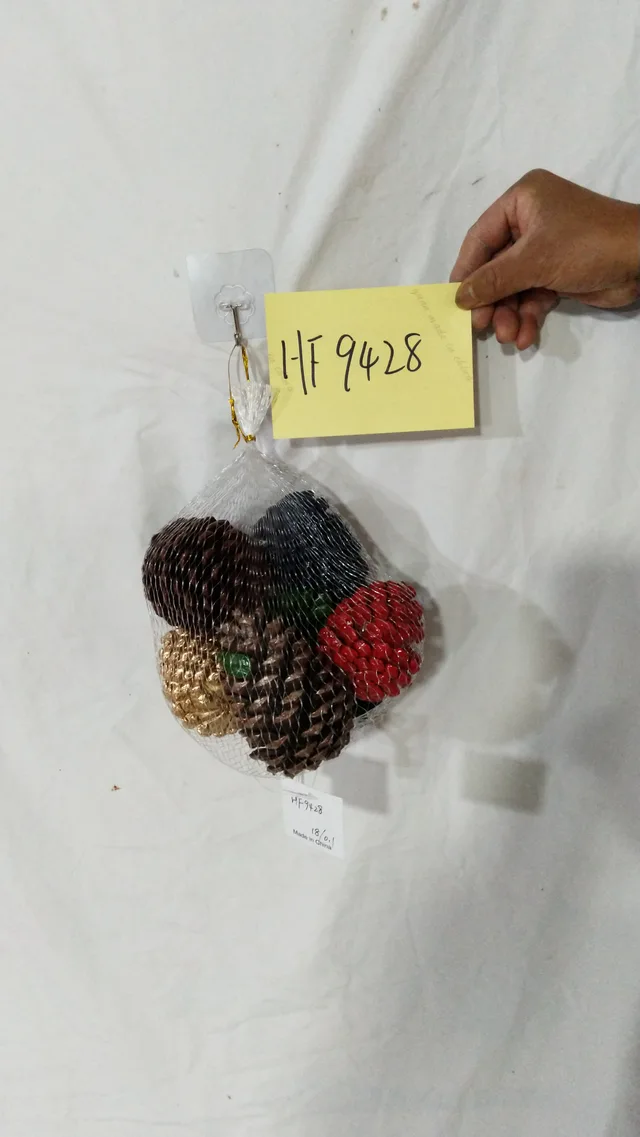 HUANGGANG hanging MIX color net Pinecones Decoration HF9428