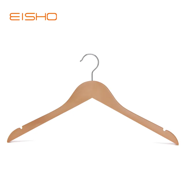 Wooden hanger without bar