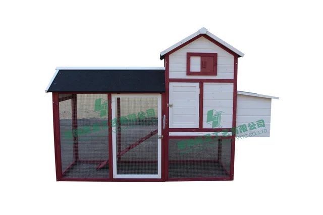 Wooden pet house outdoor chicken coop with run