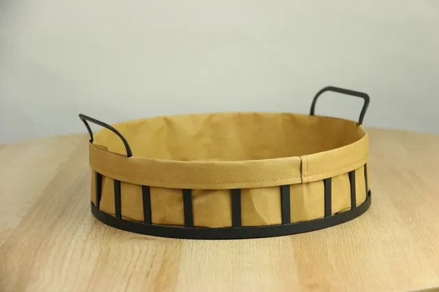 Metal Basket with Lining Metal Wire Storage Basket Metal Grid Storage Basket