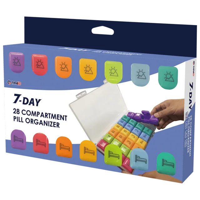 7-Day 28 Compartment Pill Organizer
