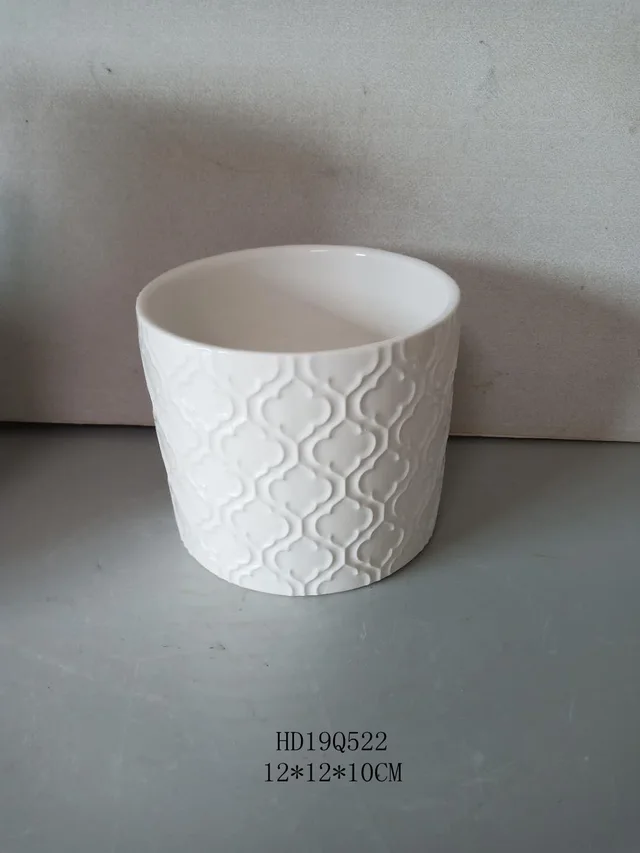 Garden flower design ceramic plant pot