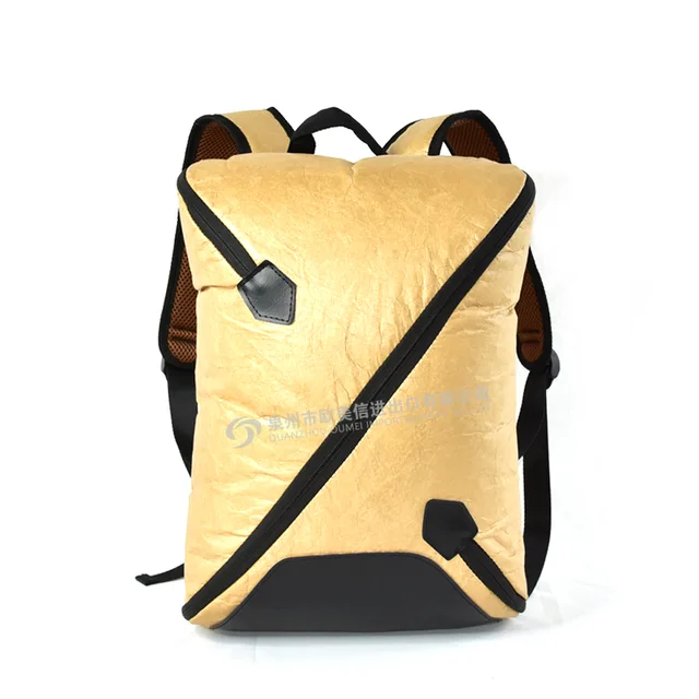 Foldable Eco-friend Tyvek Paper Backpack waterproof lightweight dupont daypack, Washable and recyclable paper bag